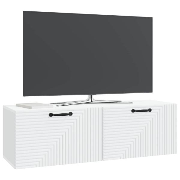 Wandmontierter TV-Schrank Weiß 98 x 31 x 30 cm Holzwerkstoff