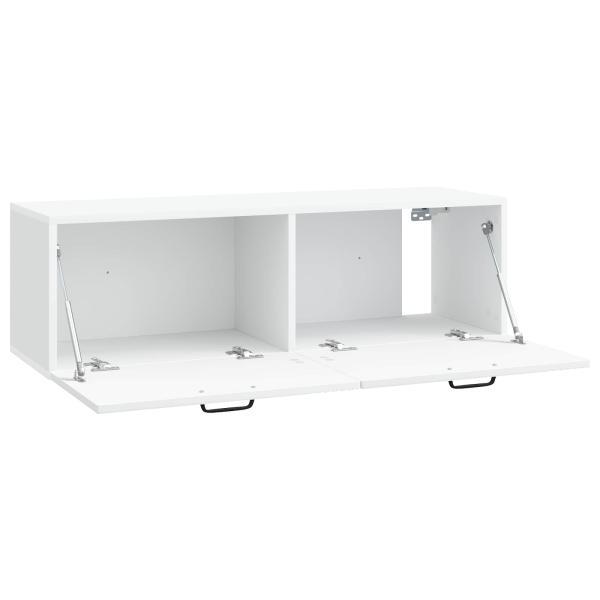 Wandmontierter TV-Schrank Weiß 98 x 31 x 30 cm Holzwerkstoff