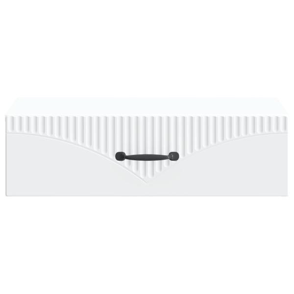 Wandmontierter Beistelltisch Weiß 59 x 34,5 x 17 cm