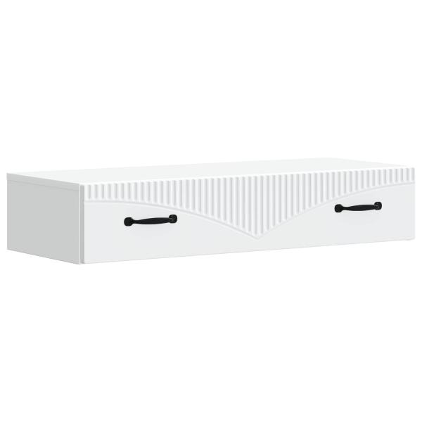 Wandmontierter Beistelltisch Weiß 87,5 x 34,5 x 17 cm