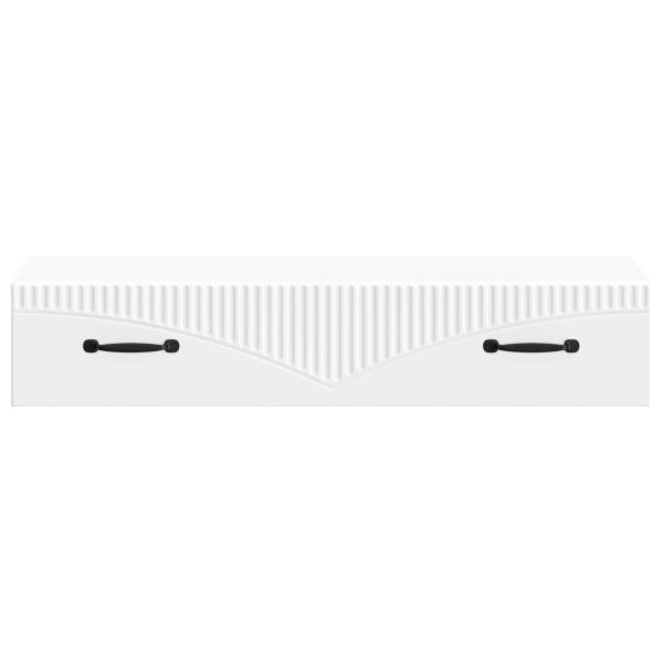 Wandmontierter Beistelltisch Weiß 87,5 x 34,5 x 17 cm