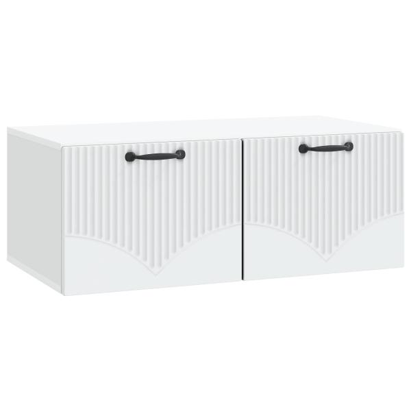 Wandmontierter TV-Schrank Weiß 78,5 x 41 x 30 cm Holzwerkstoff