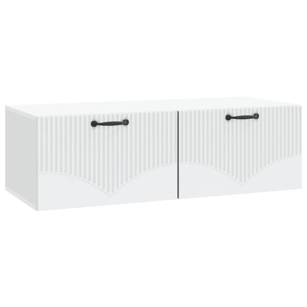 Wandmontierter TV-Schrank Weiß 98 x 41 x 30 cm Holzwerkstoff