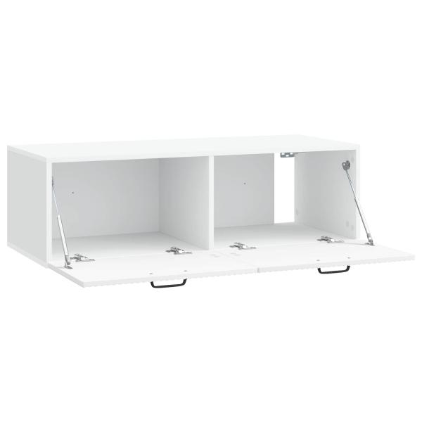 Wandmontierter TV-Schrank Weiß 98 x 41 x 30 cm Holzwerkstoff
