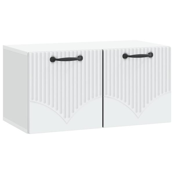 Wandmontierter TV-Schrank Weiß 59,5 x 31 x 30 cm Holzwerkstoff