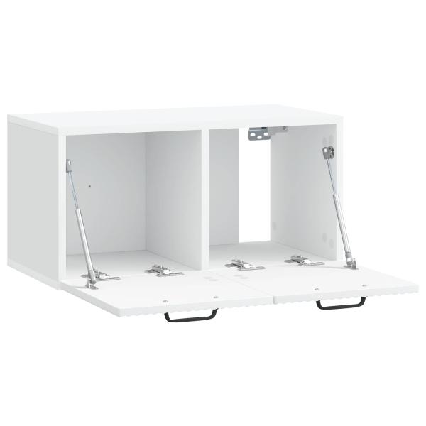Wandmontierter TV-Schrank Weiß 59,5 x 31 x 30 cm Holzwerkstoff