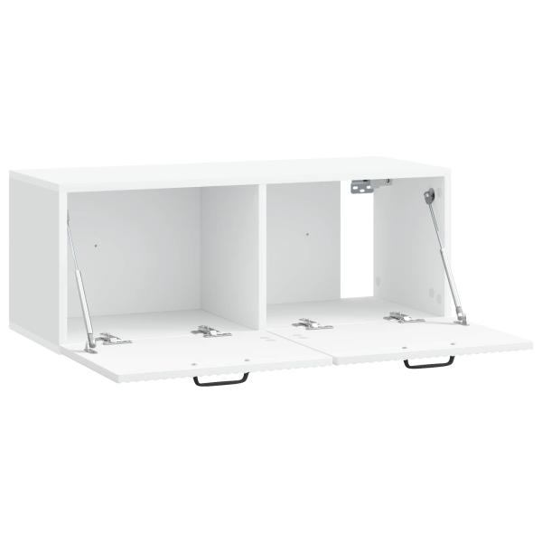 Wandmontierter TV-Schrank Weiß 78,5 x 31 x 30 cm Holzwerkstoff