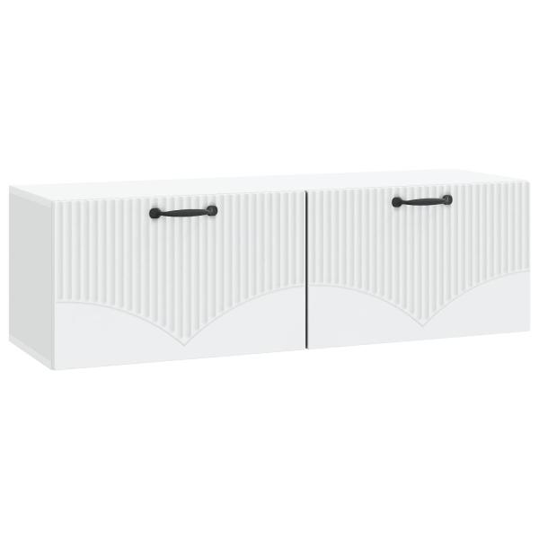 Wandmontierter TV-Schrank Weiß 98 x 31 x 30 cm Holzwerkstoff