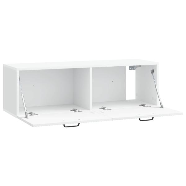Wandmontierter TV-Schrank Weiß 98 x 31 x 30 cm Holzwerkstoff