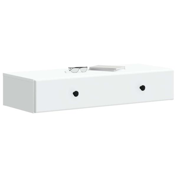 Wandmontierter Beistelltisch Weiß 87,5 x 34,5 x 17 cm
