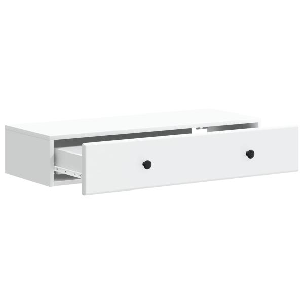 Wandmontierter Beistelltisch Weiß 87,5 x 34,5 x 17 cm