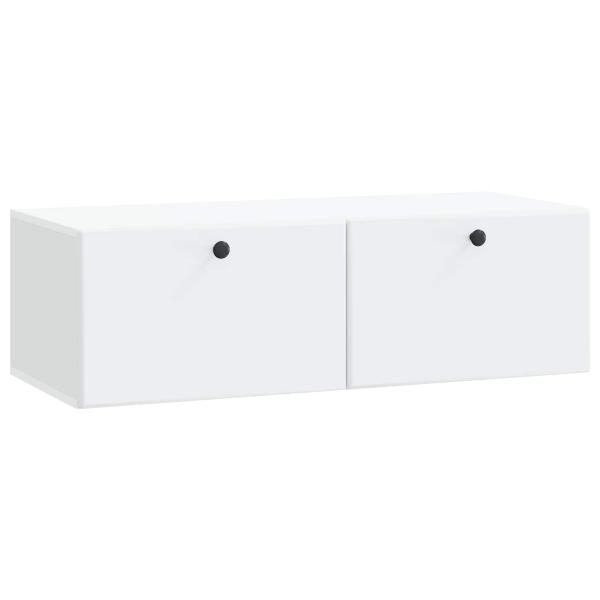 Wandmontierter TV-Schrank 98 x 41 x 30 cm Weiß Holzwerkstoff