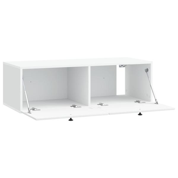 Wandmontierter TV-Schrank 98 x 41 x 30 cm Weiß Holzwerkstoff