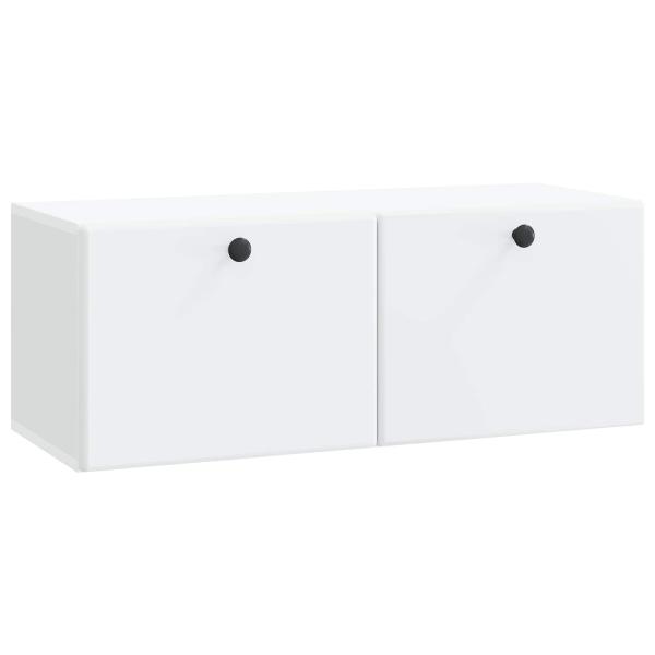Wandmontierter TV-Schrank 78,5 x 31 x 30 cm Weiß Holzwerkstoff