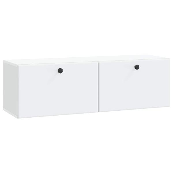 Wandmontierter TV-Schrank 98 x 31 x 30 cm Weiß Holzwerkstoff