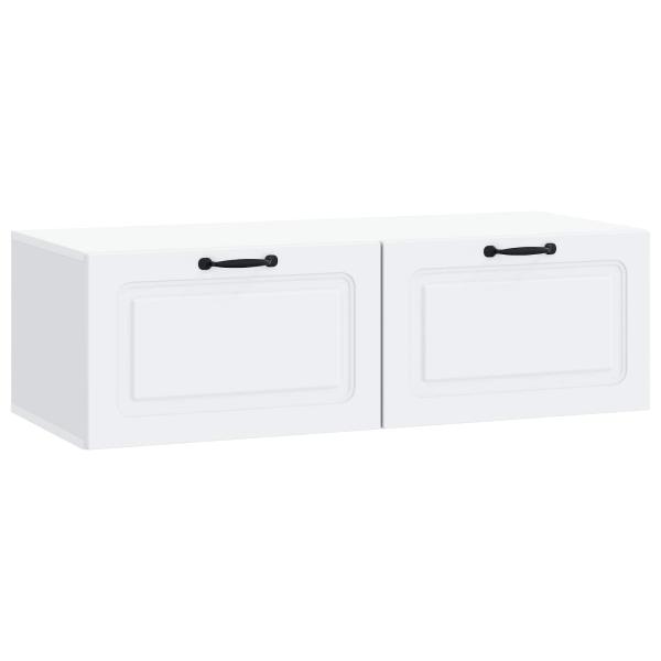 Wandmontierter TV-Schrank Weiß 98 x 41 x 30 cm Holzwerkstoff