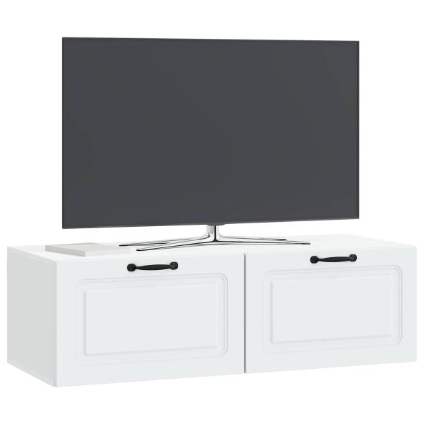 Wandmontierter TV-Schrank Weiß 98 x 41 x 30 cm Holzwerkstoff
