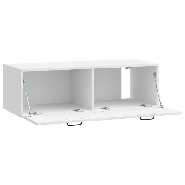 Wandmontierter TV-Schrank Weiß 98 x 41 x 30 cm Holzwerkstoff