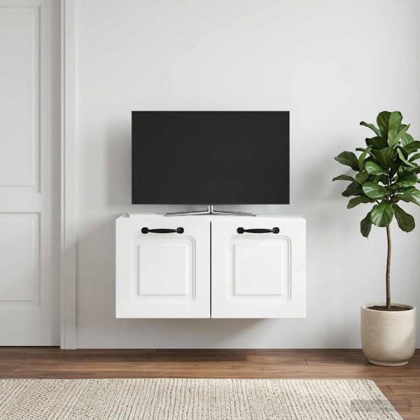 Wandmontierter TV-Schrank Weiß 59,5 x 31 x 30 cm Holzwerkstoff