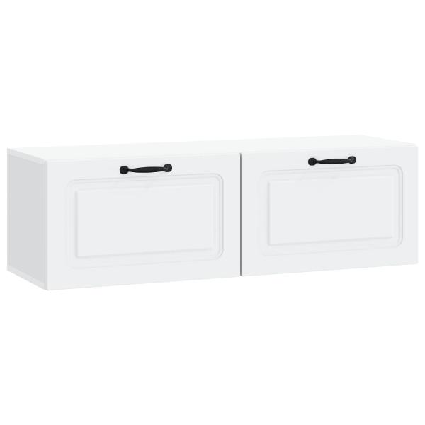 Wandmontierter TV-Schrank Weiß 98 x 31 x 30 cm Holzwerkstoff
