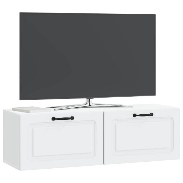 Wandmontierter TV-Schrank Weiß 98 x 31 x 30 cm Holzwerkstoff