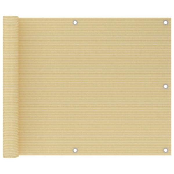 ARDEBO.de - Balkon-Sichtschutz Beige 75x400 cm HDPE