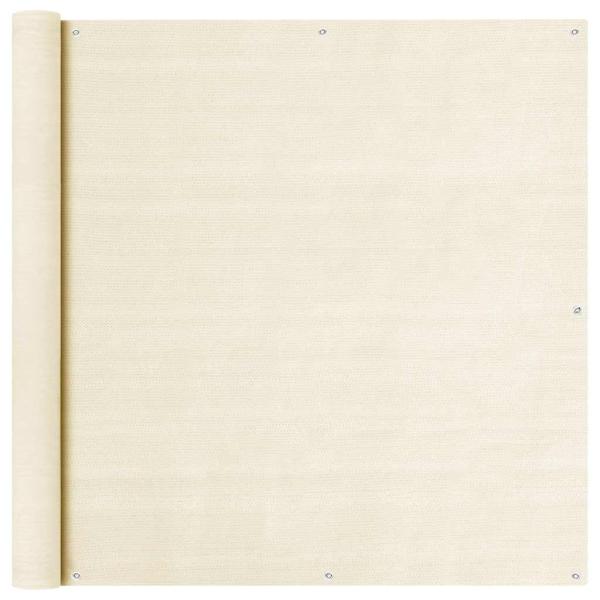 ARDEBO.de - Balkon Sichtschutz Creme 120x400 cm HDPE