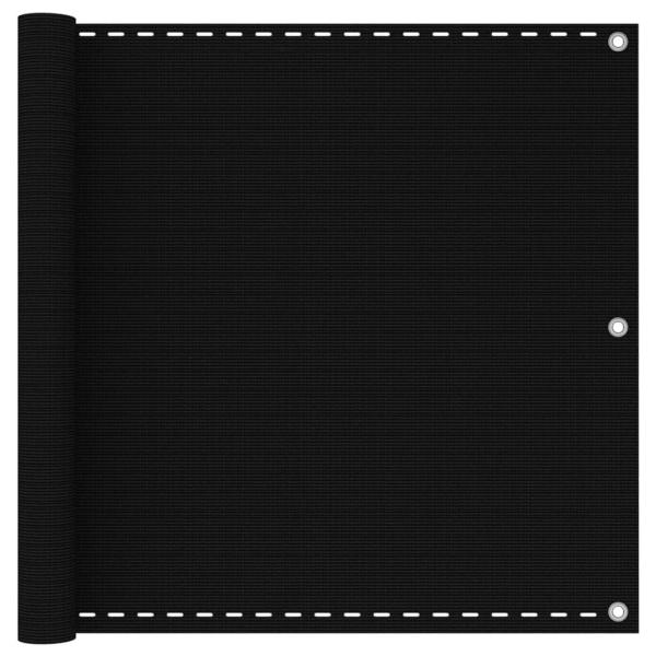 ARDEBO.de - Balkon-Sichtschutz Schwarz 90x500 cm HDPE
