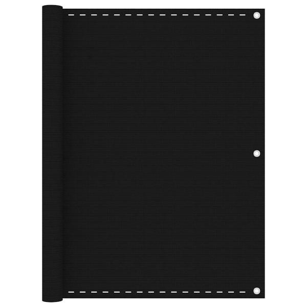 ARDEBO.de - Balkon-Sichtschutz Schwarz 120x600 cm HDPE