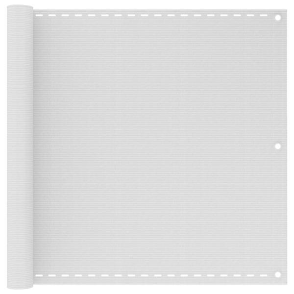 ARDEBO.de - Balkonsichtschutz HDPE 90x600 cm weiß
