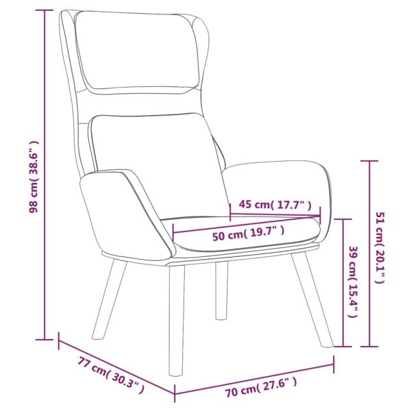 Relaxsessel mit Hocker Dunkelgrau Samt