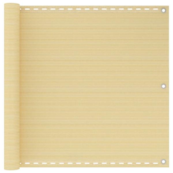ARDEBO.de - Balkon-Sichtschutz Beige 90x300 cm HDPE