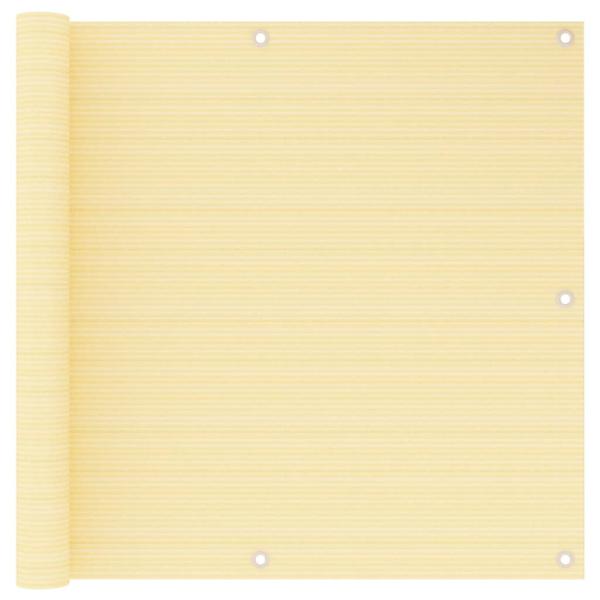 ARDEBO.de - Balkon-Sichtschutz Beige 90x600 cm HDPE