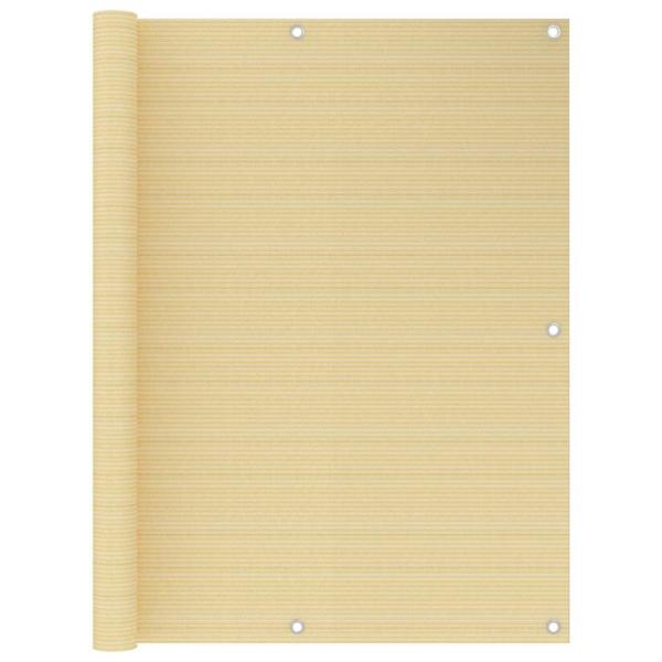 ARDEBO.de - Balkon-Sichtschutz Beige 120x600 cm HDPE
