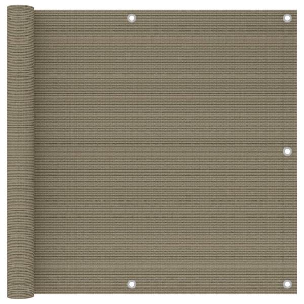 ARDEBO.de - Balkon-Sichtschutz Taupe 90x300 cm HDPE