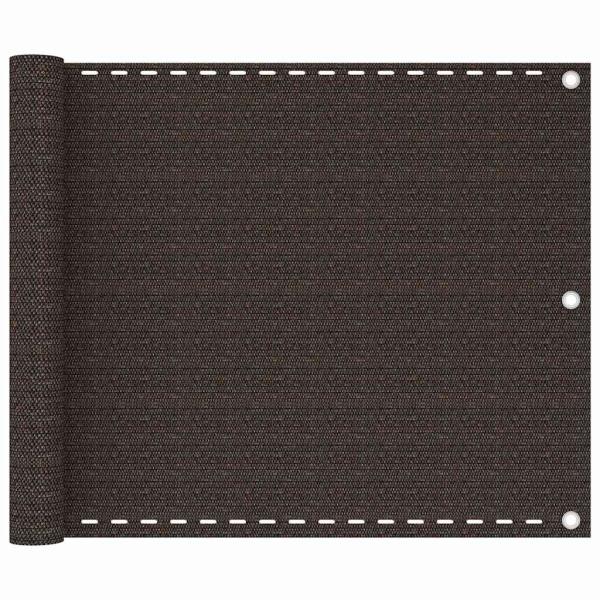 ARDEBO.de - Balkon-Sichtschutz Braun 75x300 cm HDPE