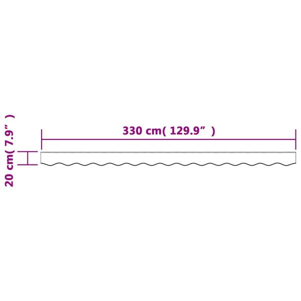 Markisenvolant Mehrfarbig Gestreift 350 cm