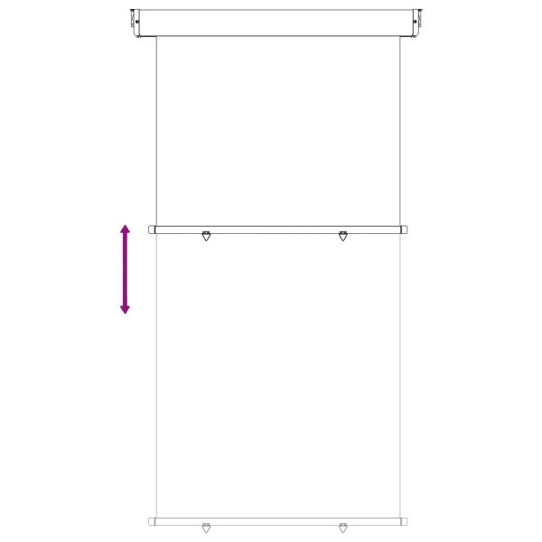Balkon Seitenmarkise 117 x 250 cm 100% Polyester Eisen Stahl