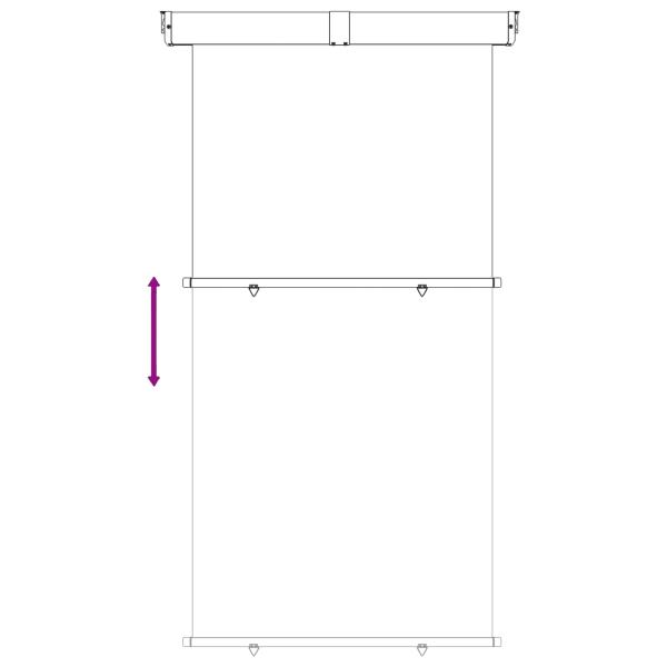 Balkon Seitenmarkise 170 x 250 cm 100% Polyester Eisen Stahl