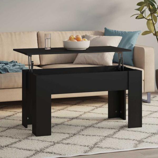 ARDEBO.de - Couchtisch Schwarz 101x49x52 cm Holzwerkstoff