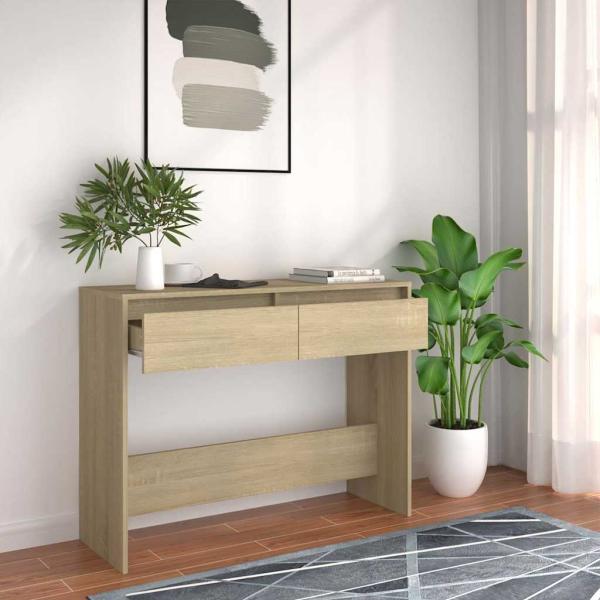 ARDEBO.de - Konsolentisch Sonoma-Eiche 100x35x76,5 cm Holzwerkstoff