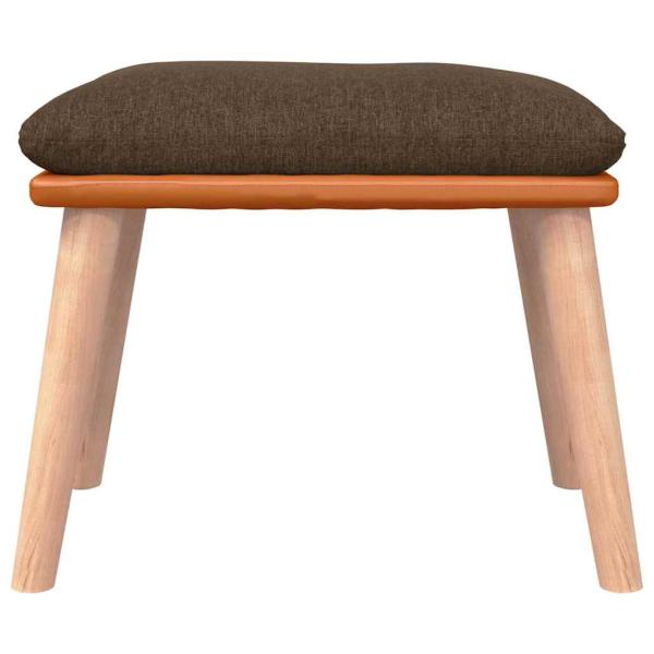Fußhocker Braun 45x29,5x35 cm Stoff und Kunstleder