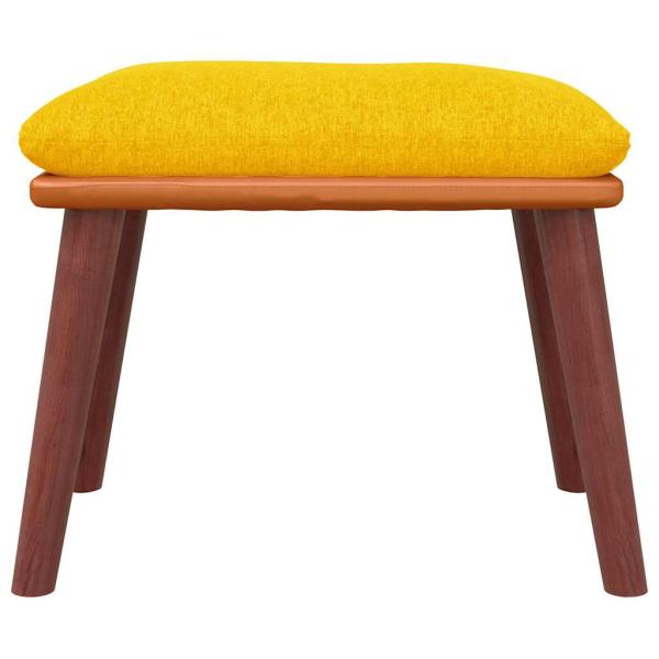 Fußhocker Senfgelb 45x29,5x35 cm Stoff und Kunstleder