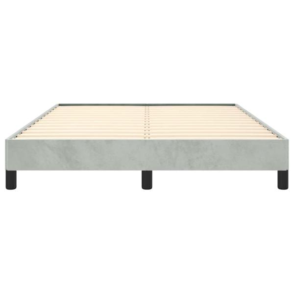 Bettgestell ohne Matratze Hellgrau 152x203 cm Queen-Size Samt