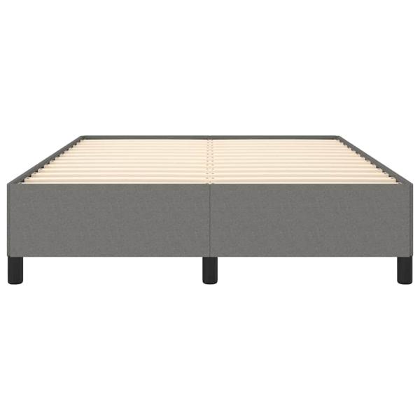 Bettgestell ohne Matratze Dunkelgrau 137x190 cm Stoff