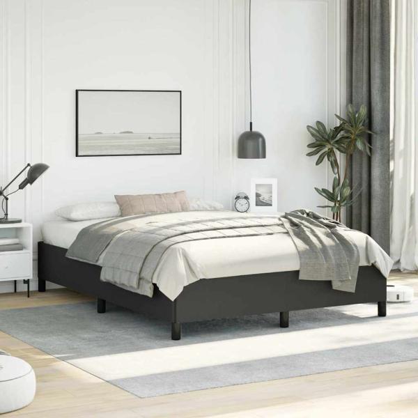 ARDEBO.de - Bettgestell ohne Matratze Schwarz 152x203 cm Queen Kunstleder