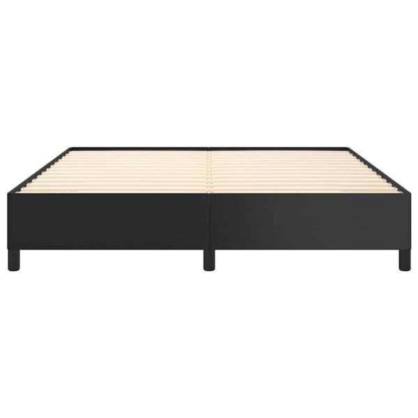 Bettgestell ohne Matratze Schwarz 152x203 cm Queen Kunstleder