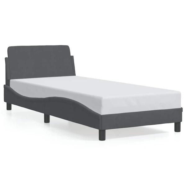 Bettgestell Dover Dunkelgrau 90x190 cm Samt