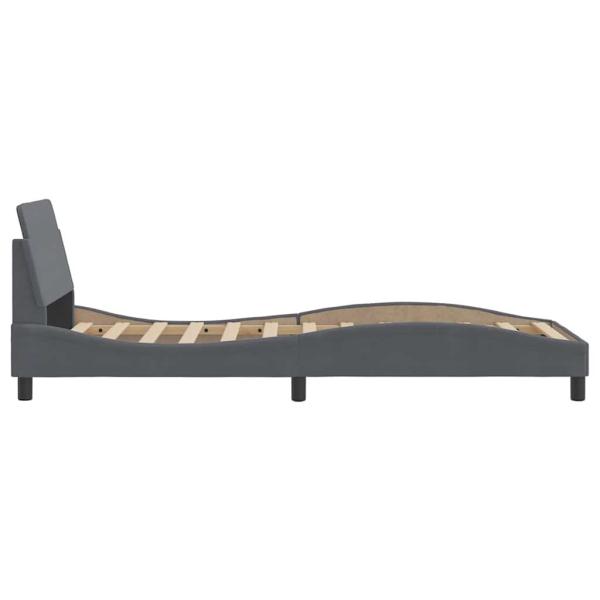 Bettgestell Dover Dunkelgrau 90x190 cm Samt