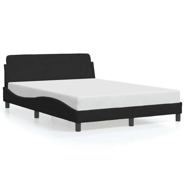 Bettgestell Dover Schwarz 135x190 cm Samt